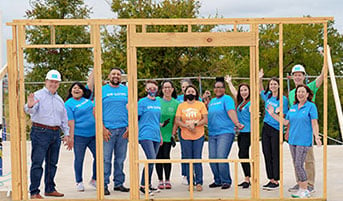 UFCU Employees participate in the House that Credit Unions Built program in coordination with Habitat for Humanity